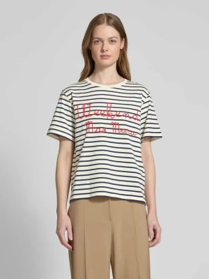 T-shirt z wyhaftowanym logo model ‘OLGA’ Weekend Max Mara