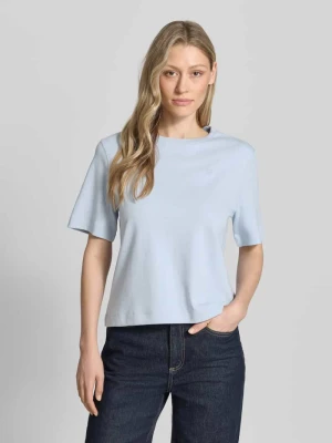 T-shirt z wyhaftowanym logo model 'SVEHA' Oui Jasnoniebieski