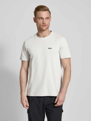 T-shirt o kroju regular fit z wyhaftowanym logo model ‘TADDY’ BOSS Green