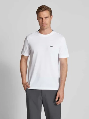T-shirt o kroju regular fit z wyhaftowanym logo model ‘TADDY’ BOSS Green