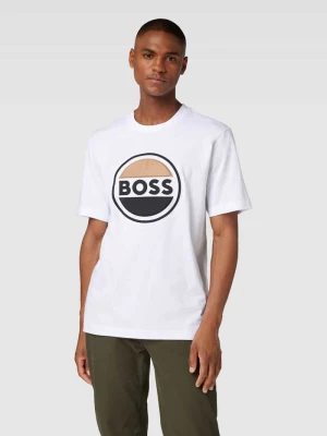 T-shirt z wyhaftowanym logo model ‘Tessin’ Boss