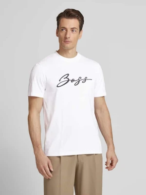 T-shirt z wyhaftowanym logo model ‘Thompson’ Boss