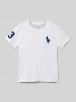 T-shirt z wyhaftowanym logo Polo Ralph Lauren Biały