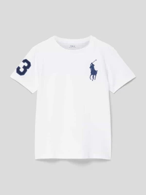 T-shirt z wyhaftowanym logo Polo Ralph Lauren Kids