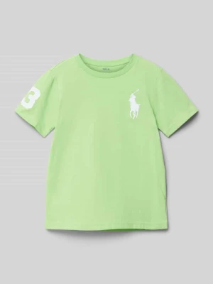 T-shirt z wyhaftowanym logo Polo Ralph Lauren Kids