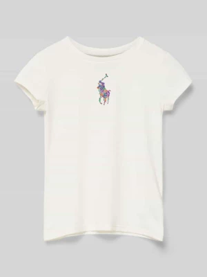 T-shirt z wyhaftowanym logo RALPH LAUREN TEENS