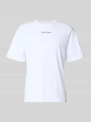 T-shirt z wyhaftowanym logo Samsøe Samsøe