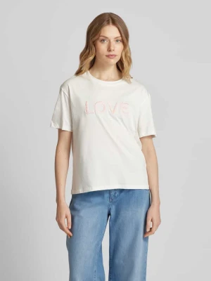 T-shirt z wyhaftowanym logo Smith and Soul