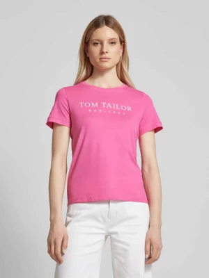 T-shirt z wyhaftowanym logo Tom Tailor
