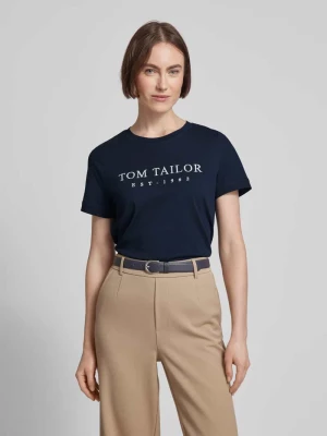 T-shirt z wyhaftowanym logo Tom Tailor