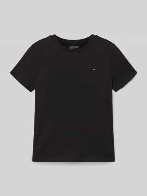 T-shirt z wyhaftowanym logo Tommy Hilfiger Czarny