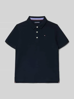 T-shirt z wyhaftowanym logo Tommy Hilfiger Granatowy