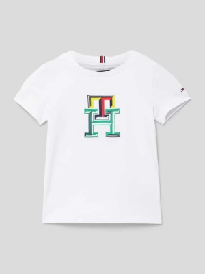 T-shirt z wyhaftowanym logo Tommy Hilfiger Kids