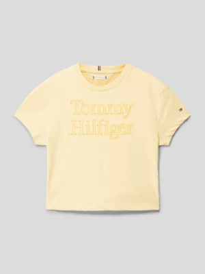 T-shirt z wyhaftowanym logo Tommy Hilfiger Teens
