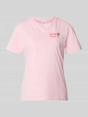t-shirt z wyhaftowanym motywem i napisem model 'EMILIE' MC2 Saint Barth