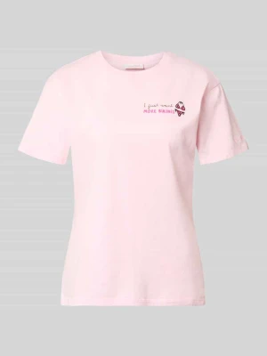 t-shirt z wyhaftowanym motywem i napisem model 'EMILIE' MC2 Saint Barth