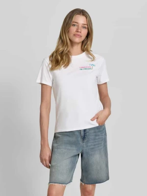 t-shirt z wyhaftowanym motywem i napisem model 'EMILIE' MC2 Saint Barth