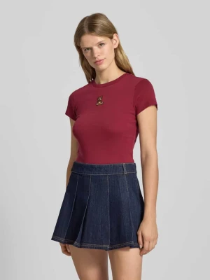 T-shirt z wyhaftowanym motywem i okrągłym dekoltem REVIEW