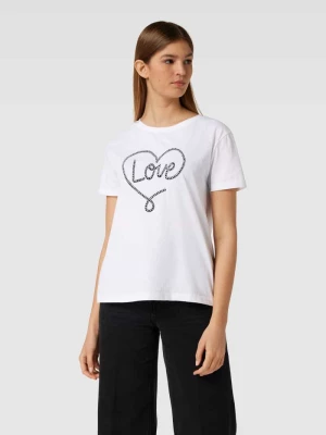 T-shirt z wyhaftowanym motywem model ‘Valentinstag’ comma Casual Identity
