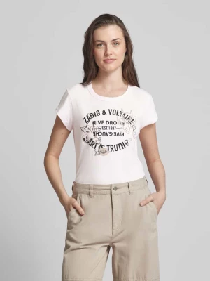 T-shirt z wyhaftowanym motywem model ‘WOOP’ Zadig & Voltaire