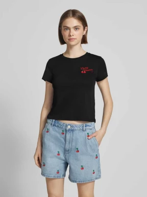 T-shirt z wyhaftowanym motywem Review