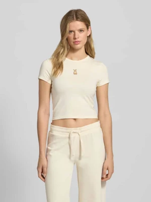 T-shirt z wyhaftowanym motywem REVIEW