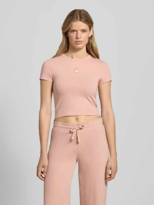 T-shirt z wyhaftowanym motywem REVIEW