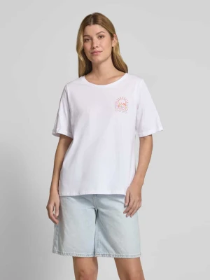 T-shirt z wyhaftowanym napisem milano italy