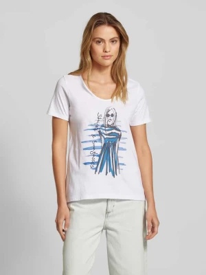 T-shirt z wyhaftowanym napisem milano italy