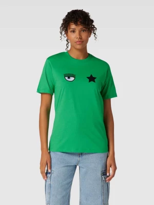 T-shirt z wyhaftowanym z motywem model ‘EYE STAR’ Chiara Ferragni