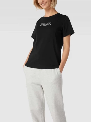 T-shirt z wyhaftowanymi logo Calvin Klein Underwear