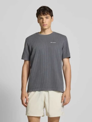 T-shirt z fakturowanym wzorem i okrągłym dekoltem Champion