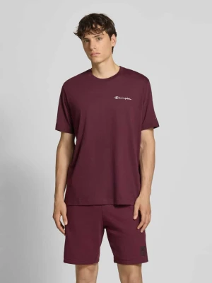 T-shirt z wyhaftowanymi logo i okrągłym dekoltem Champion