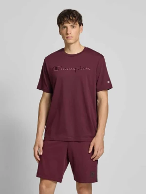 T-shirt z wyhaftowanymi logo i okrągłym dekoltem Champion
