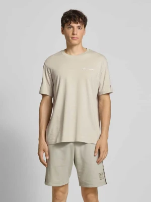 T-shirt z wyhaftowanymi logo i okrągłym dekoltem Champion