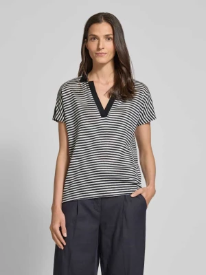 T-shirt z wykładanym kołnierzem model ‘Enelina’ Boss