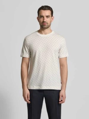 t-shirt z wzór z logo i okrągły dekolt JOOP! Collection