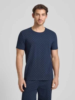 t-shirt z wzór z logo i okrągły dekolt JOOP! Collection