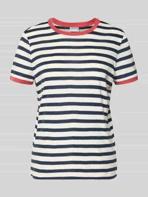 t-shirt z wzorem w paski i okrągłym dekoltem Jake*s Casual