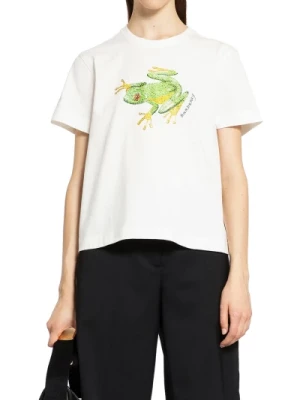 T-shirt z żabim nadrukiem w fasonie boxy Burberry