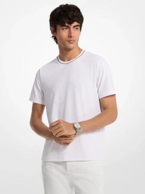 T-shirt z żakardowym logo Michael Kors BIAŁY (Biały)