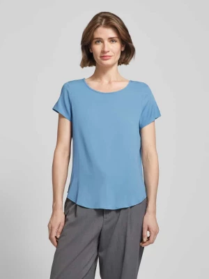 T-shirt z zaokrąglonym dołem model ‘BELLA’ Vero Moda