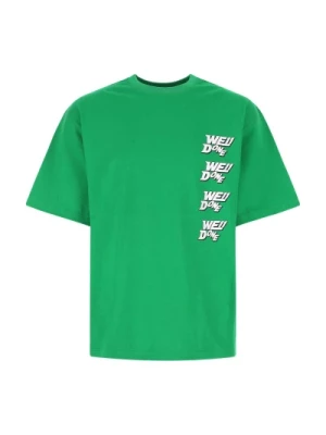 T-shirt z zielonej zielonej bawełny We11Done
