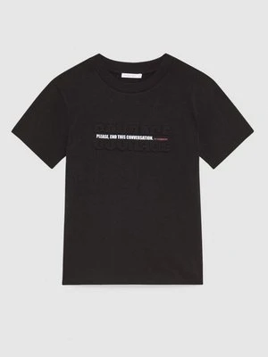 T-shirt ze sloganem PATRIZIA PEPE