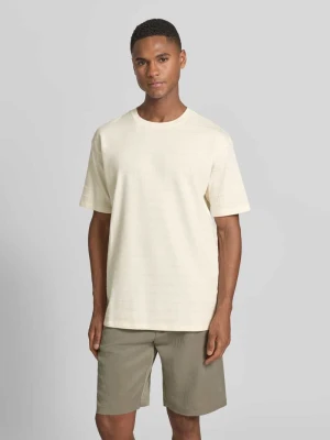 T-shirt ze strukturalnym wzorem i okrągłym dekoltem Scotch & Soda
