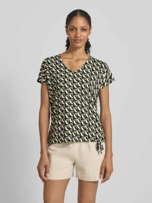 T-shirt ze wzorem na całej powierzchni i dekoltem w serek Betty Barclay