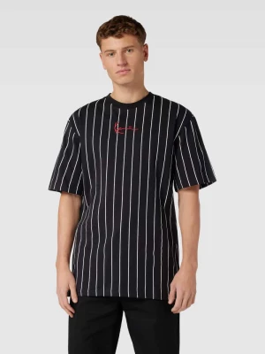 T-shirt ze wzorem w cienkie prążki Karl Kani