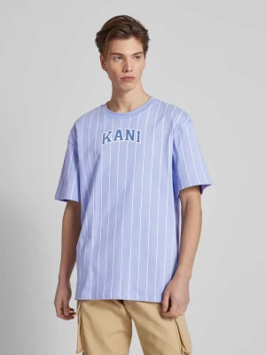 T-shirt ze wzorem w cienkie prążki Karl Kani