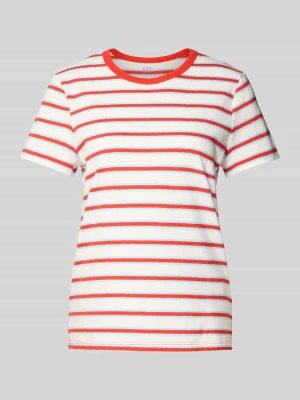 T-shirt ze wzorem w paski i okrągłym dekoltem GAP