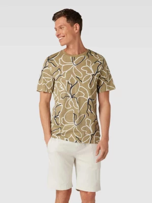 T-shirt ze wzorem w paski model ‘BLATROPIC’ Jack & Jones Premium
